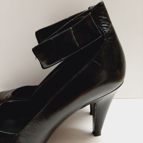 NINE WEST PrepSchool Ankle Strap Pointy Toe High Heel Pumps Black Sz 8.5 M - Picture 10 of 16